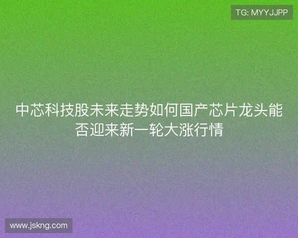 中芯科技股未来走势如何国产芯片龙头能否迎来新一轮大涨行情